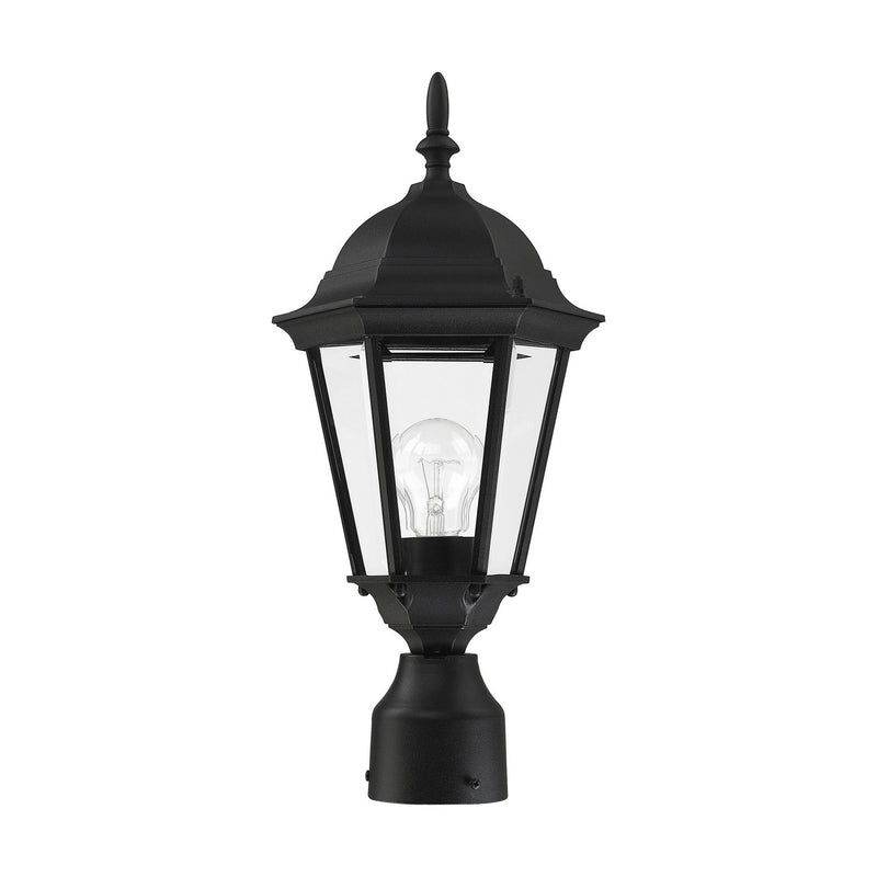 Livex Lighting 7558-14 One Light Outdoor Post Top Lantern, Textured Black
