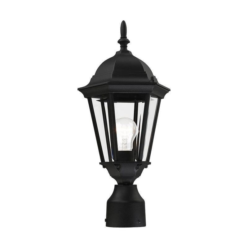 Livex Lighting 7558-14 One Light Outdoor Post Top Lantern, Textured Black