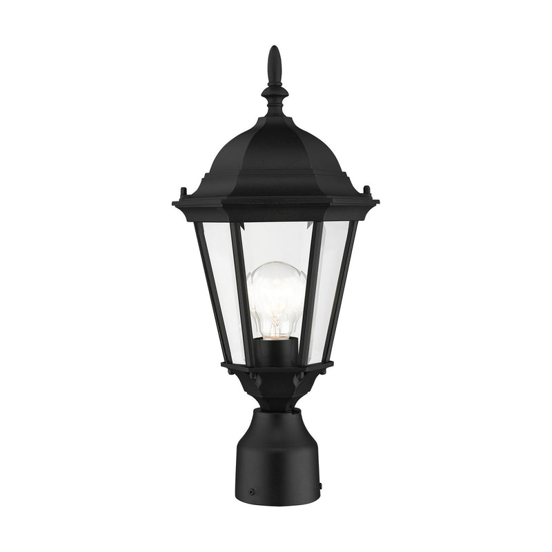 Livex Lighting 7558-14 One Light Outdoor Post Top Lantern, Textured Black