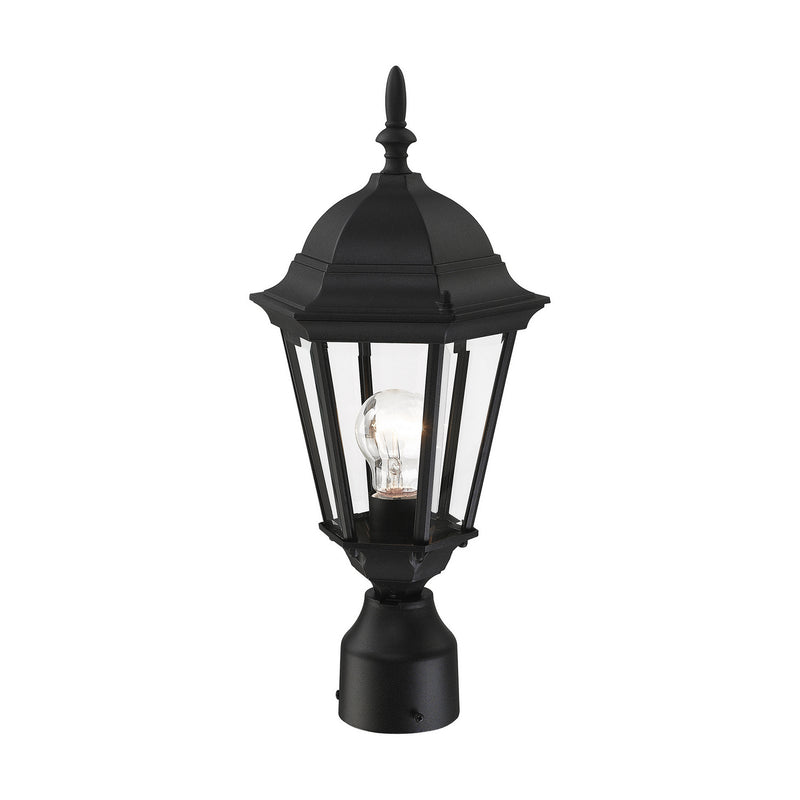 Livex Lighting 7558-14 One Light Outdoor Post Top Lantern, Textured Black