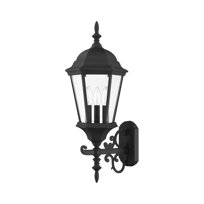Livex Lighting 7561-14 Three Light Outdoor Wall Lantern, Textured Black