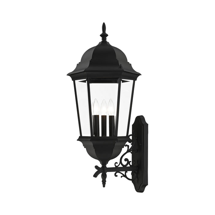 Livex Lighting 7566-14 Three Light Outdoor Wall Lantern, Textured Black
