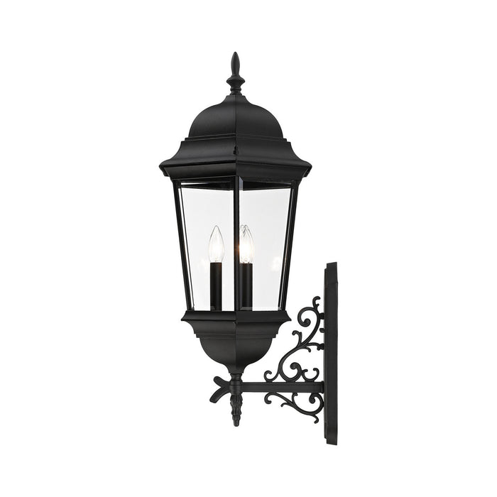 Livex Lighting 7566-14 Three Light Outdoor Wall Lantern, Textured Black
