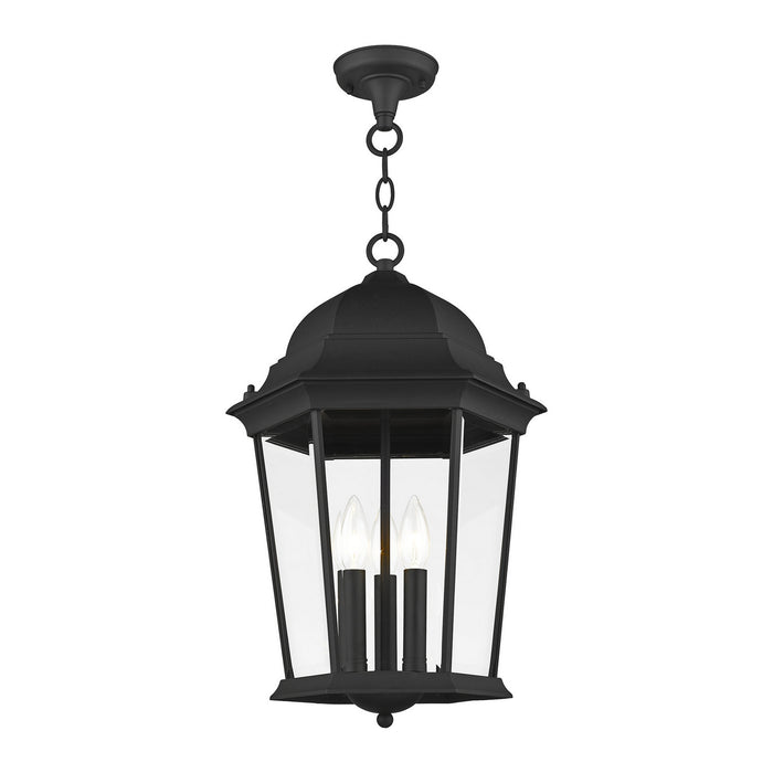 Livex Lighting 7569-14 Three Light Outdoor Pendant, Textured Black