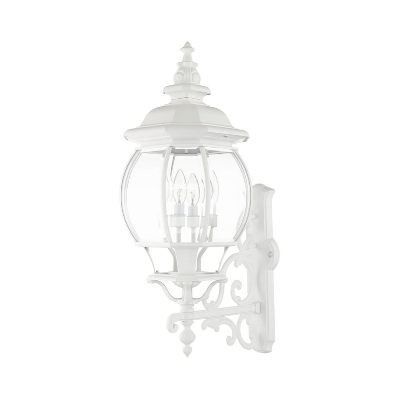 Livex Lighting 7701-13 Four Light Outdoor Wall Lantern, Textured White