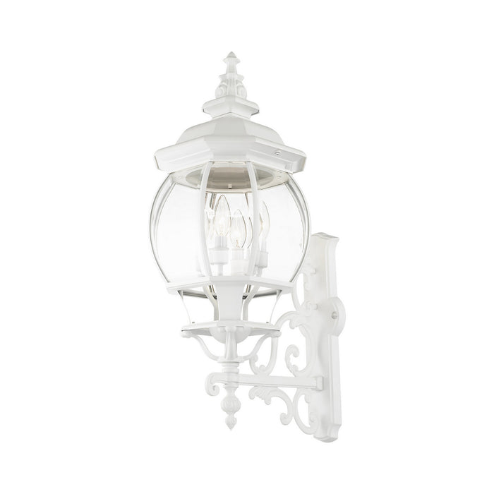 Livex Lighting 7701-13 Four Light Outdoor Wall Lantern, Textured White