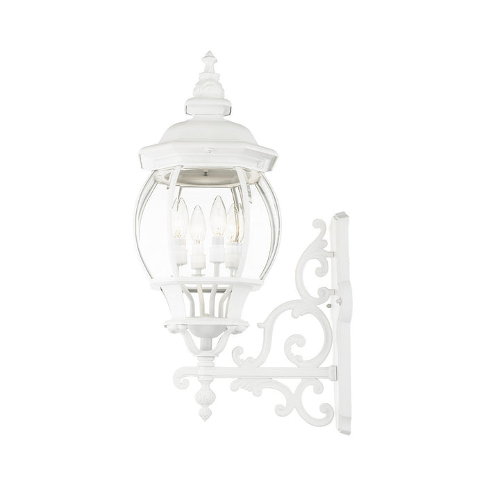 Livex Lighting 7701-13 Four Light Outdoor Wall Lantern, Textured White