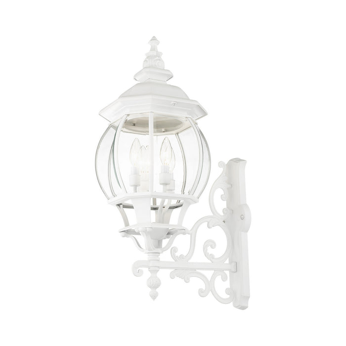 Livex Lighting 7701-13 Four Light Outdoor Wall Lantern, Textured White