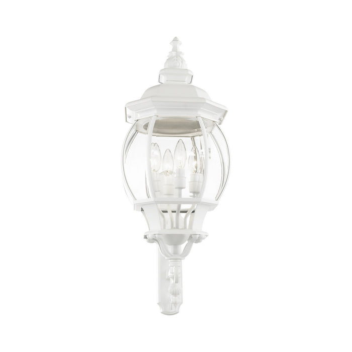 Livex Lighting 7701-13 Four Light Outdoor Wall Lantern, Textured White
