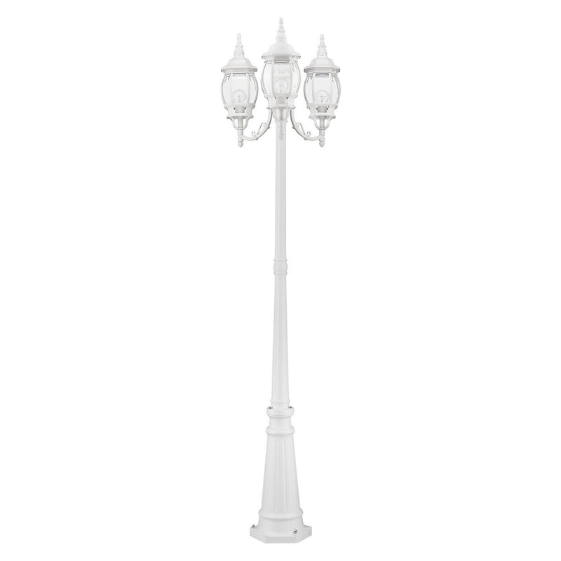 Livex Lighting 7710-13 Three Light Outdoor Post Mount, Textured White