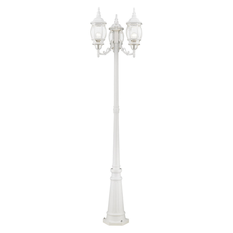 Livex Lighting 7710-13 Three Light Outdoor Post Mount, Textured White