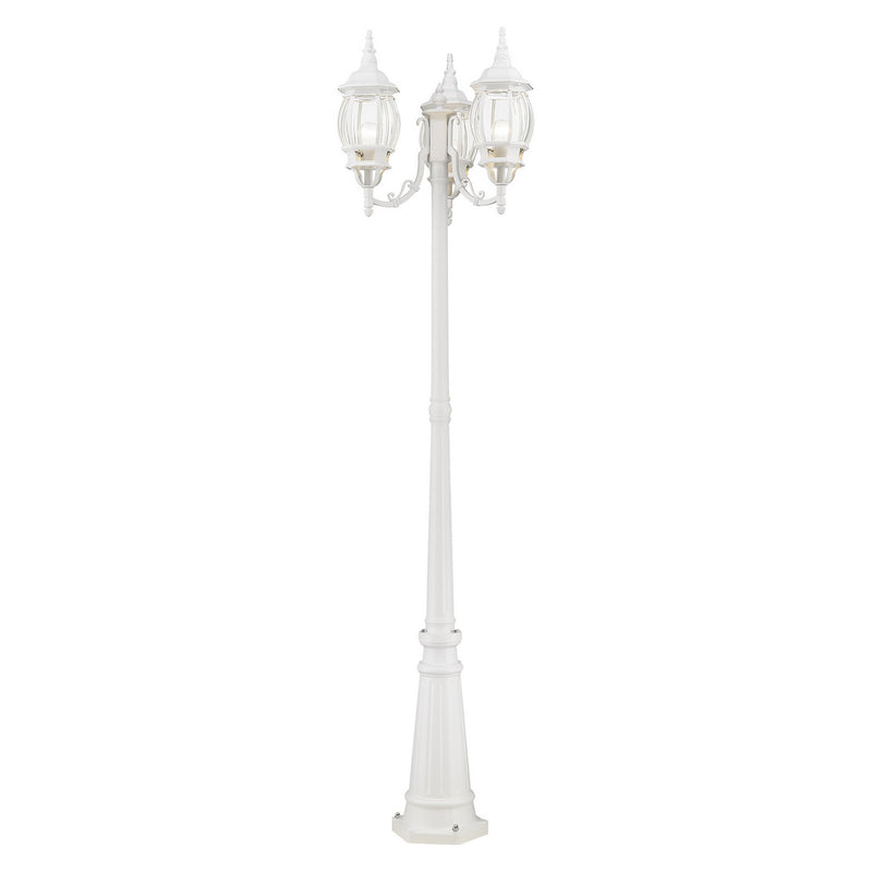 Livex Lighting 7710-13 Three Light Outdoor Post Mount, Textured White