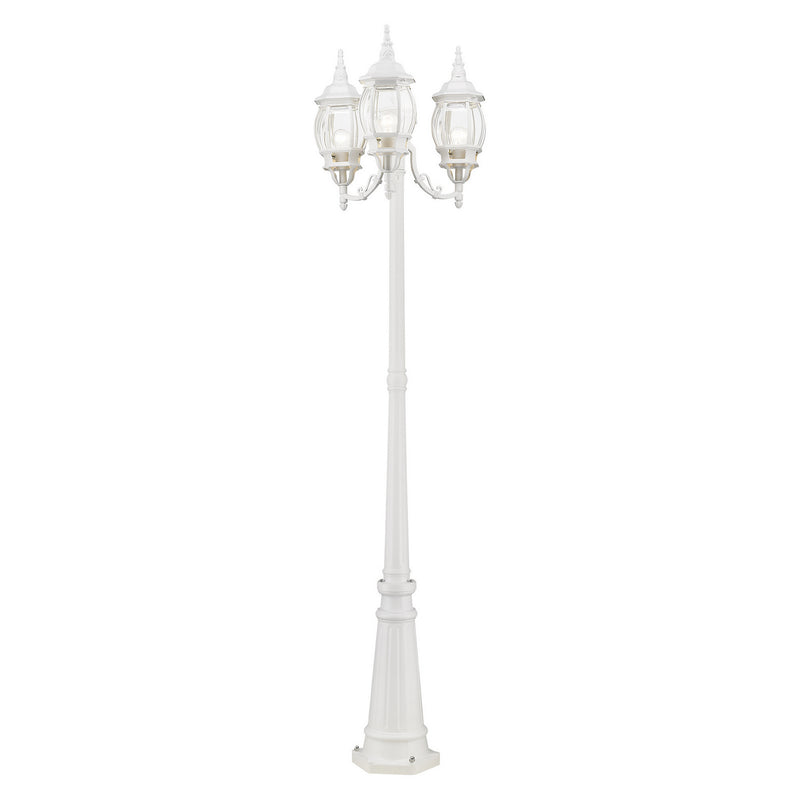 Livex Lighting 7710-13 Three Light Outdoor Post Mount, Textured White