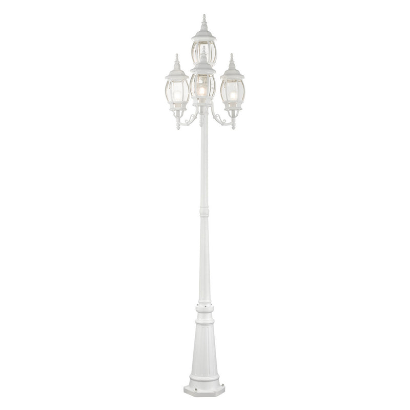 Livex Lighting 7711-13 Four Light Outdoor Post Mount, Textured White