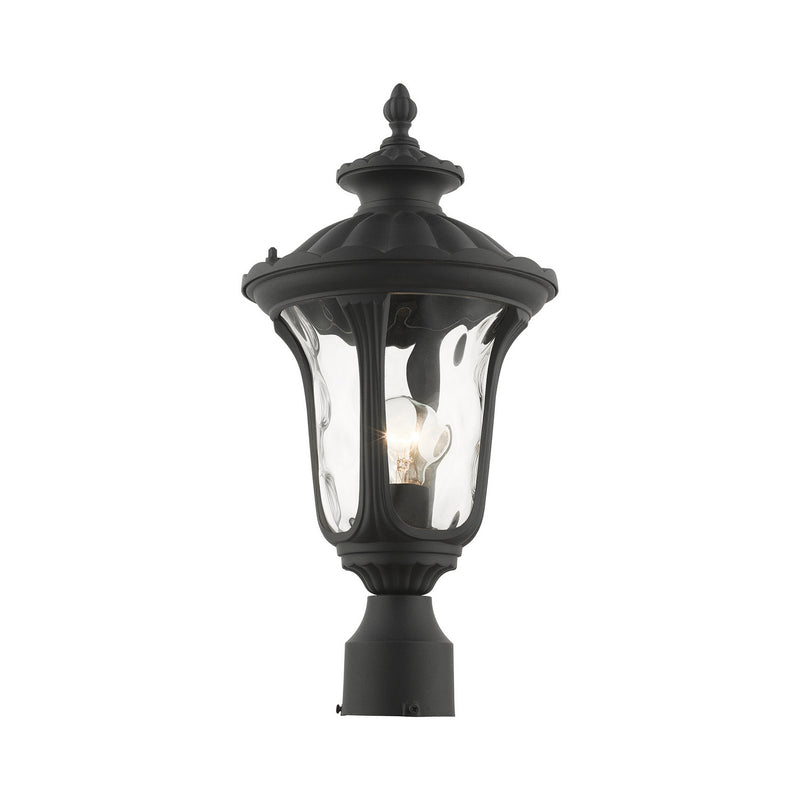 Livex Lighting 7848-14 One Light Outdoor Post Top Lantern, Textured Black
