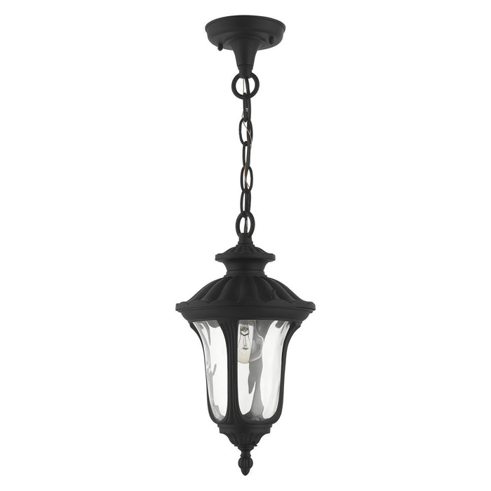 Livex Lighting 7849-14 One Light Outdoor Pendant, Textured Black