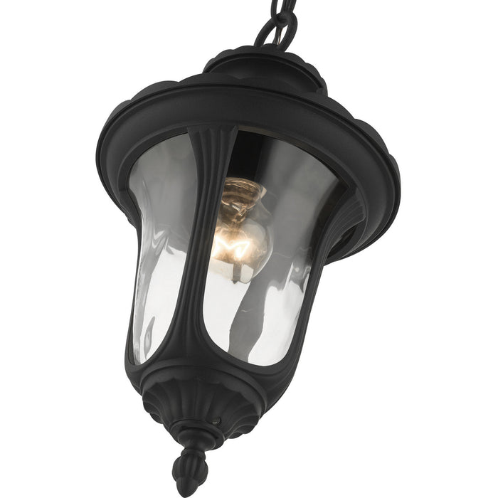 Livex Lighting 7849-14 One Light Outdoor Pendant, Textured Black