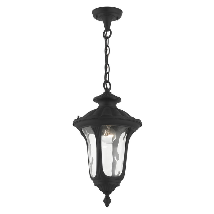 Livex Lighting 7854-14 One Light Outdoor Pendant, Textured Black