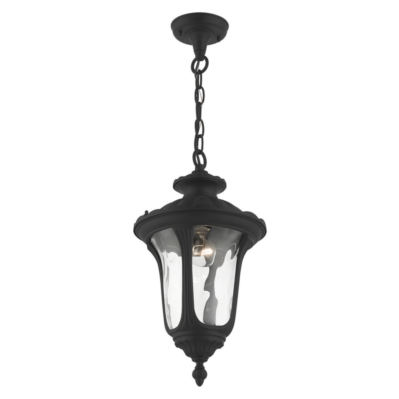 Livex Lighting 7854-14 One Light Outdoor Pendant, Textured Black