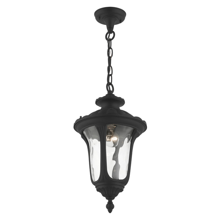 Livex Lighting 7854-14 One Light Outdoor Pendant, Textured Black