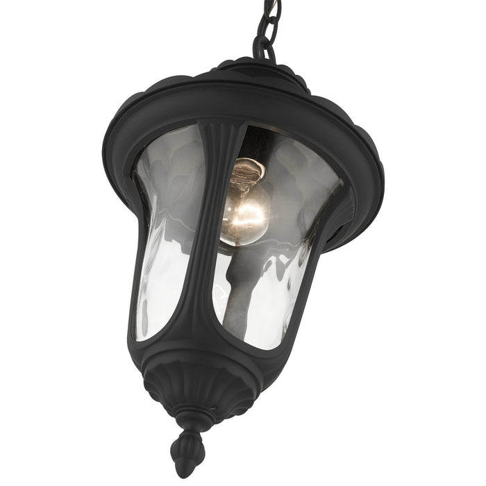 Livex Lighting 7854-14 One Light Outdoor Pendant, Textured Black