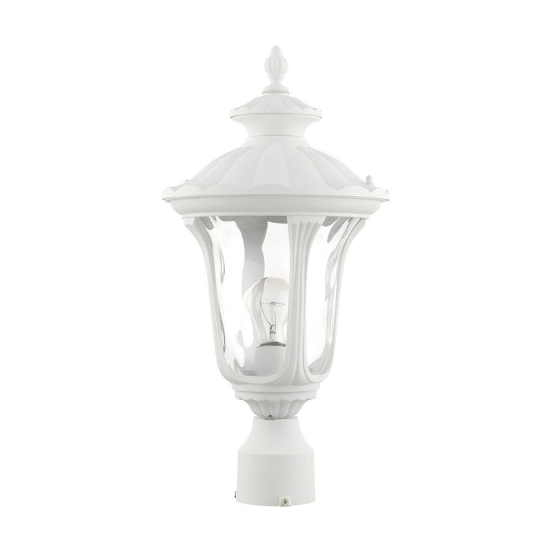 Livex Lighting 7855-13 One Light Outdoor Post Top Lantern, Textured White
