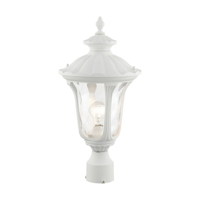 Livex Lighting 7855-13 One Light Outdoor Post Top Lantern, Textured White