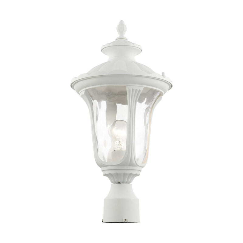 Livex Lighting 7855-13 One Light Outdoor Post Top Lantern, Textured White