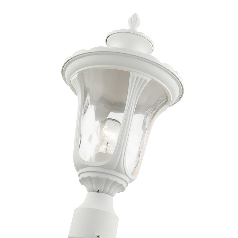 Livex Lighting 7855-13 One Light Outdoor Post Top Lantern, Textured White