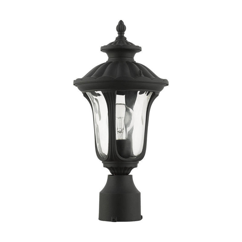 Livex Lighting 7855-14 One Light Outdoor Post Top Lantern, Textured Black