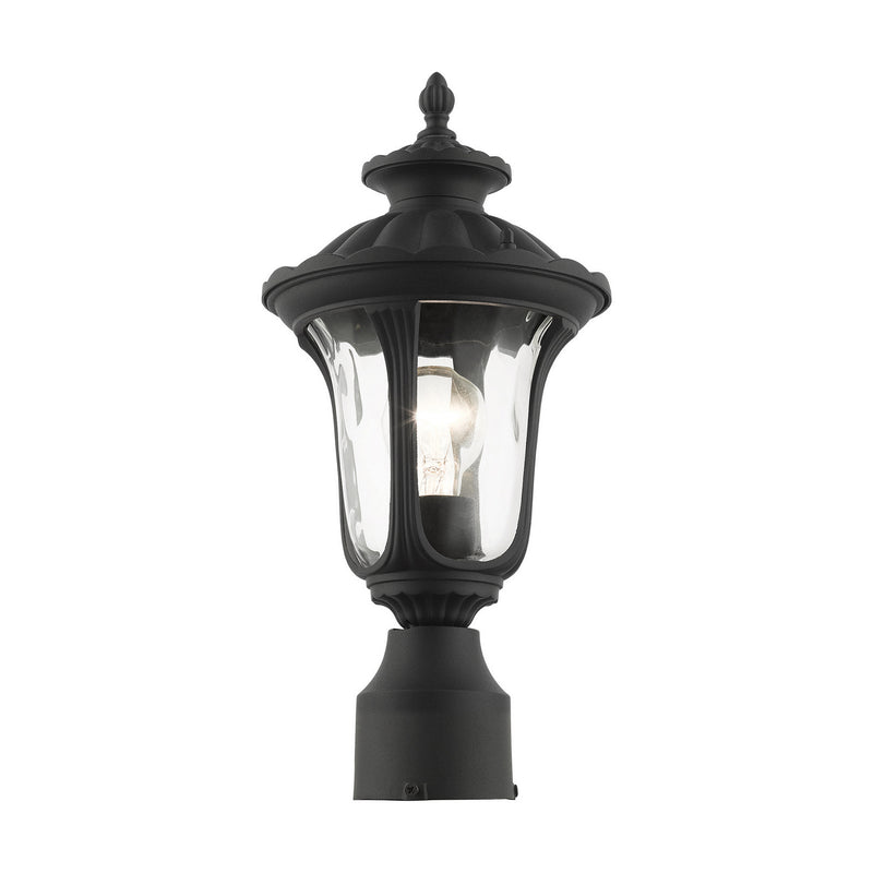 Livex Lighting 7855-14 One Light Outdoor Post Top Lantern, Textured Black