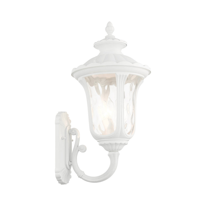 Livex Lighting 7856-13 Three Light Outdoor Wall Lantern, Textured White