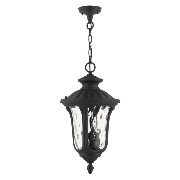 Livex Lighting 7858-14 Three Light Outdoor Pendant, Textured Black
