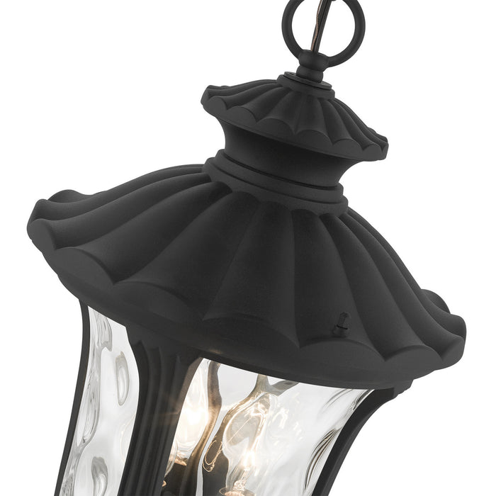 Livex Lighting 7858-14 Three Light Outdoor Pendant, Textured Black