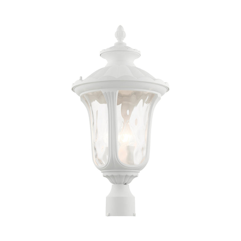 Livex Lighting 7859-13 Three Light Outdoor Post Top Lantern, Textured White