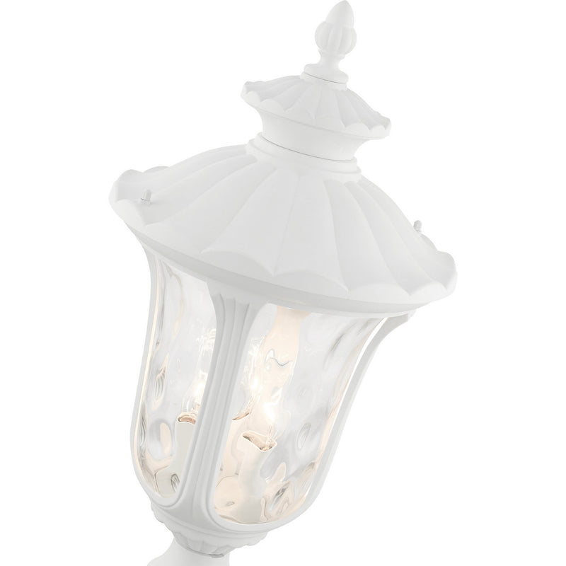 Livex Lighting 7859-13 Three Light Outdoor Post Top Lantern, Textured White