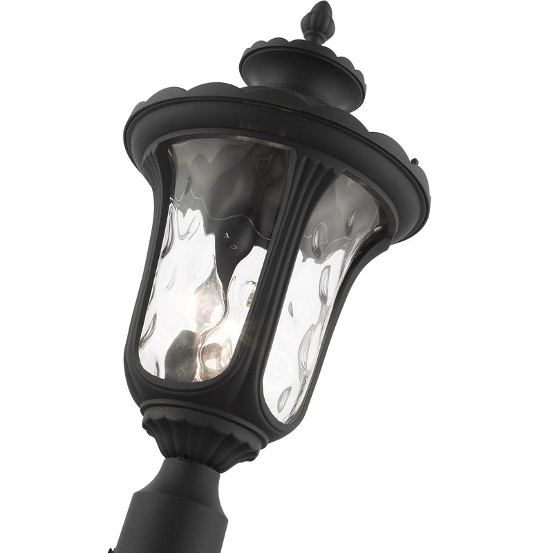 Livex Lighting 7859-14 Three Light Outdoor Post Top Lantern, Textured Black