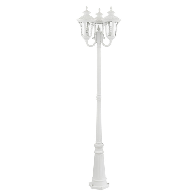 Livex Lighting 7866-13 Three Light Outdoor Post Mount, Textured White