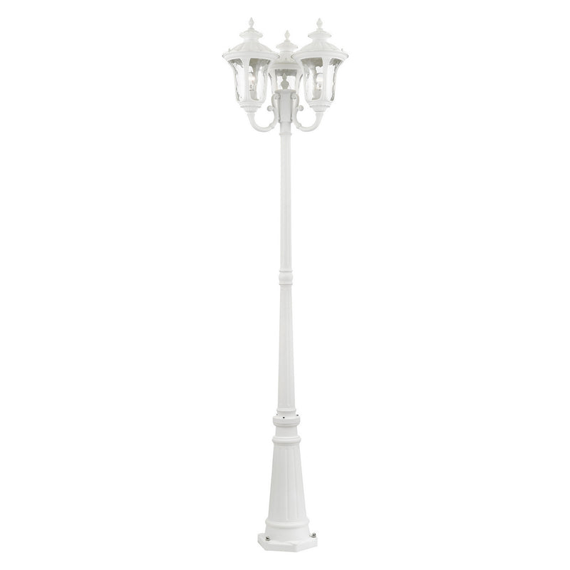 Livex Lighting 7866-13 Three Light Outdoor Post Mount, Textured White