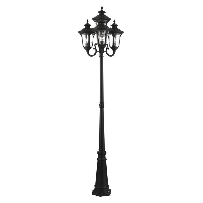 Livex Lighting 7869-14 Four Light Outdoor Post Mount, Textured Black