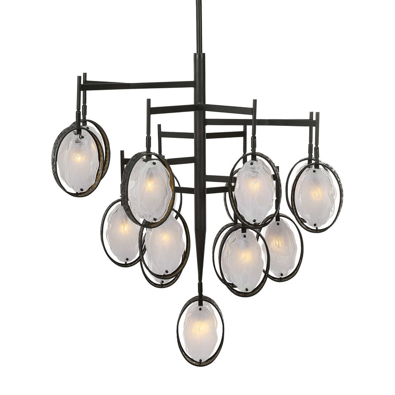Uttermost 21344 15 Light Chandelier, Dark Hammered Bronze