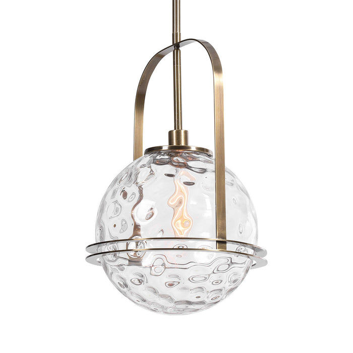 Uttermost 21540 One Light Pendant, Antique Brass