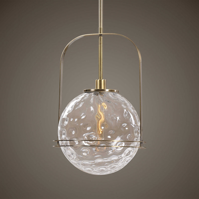 Uttermost 21540 One Light Pendant, Antique Brass
