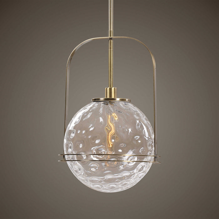 Uttermost 21540 One Light Pendant, Antique Brass