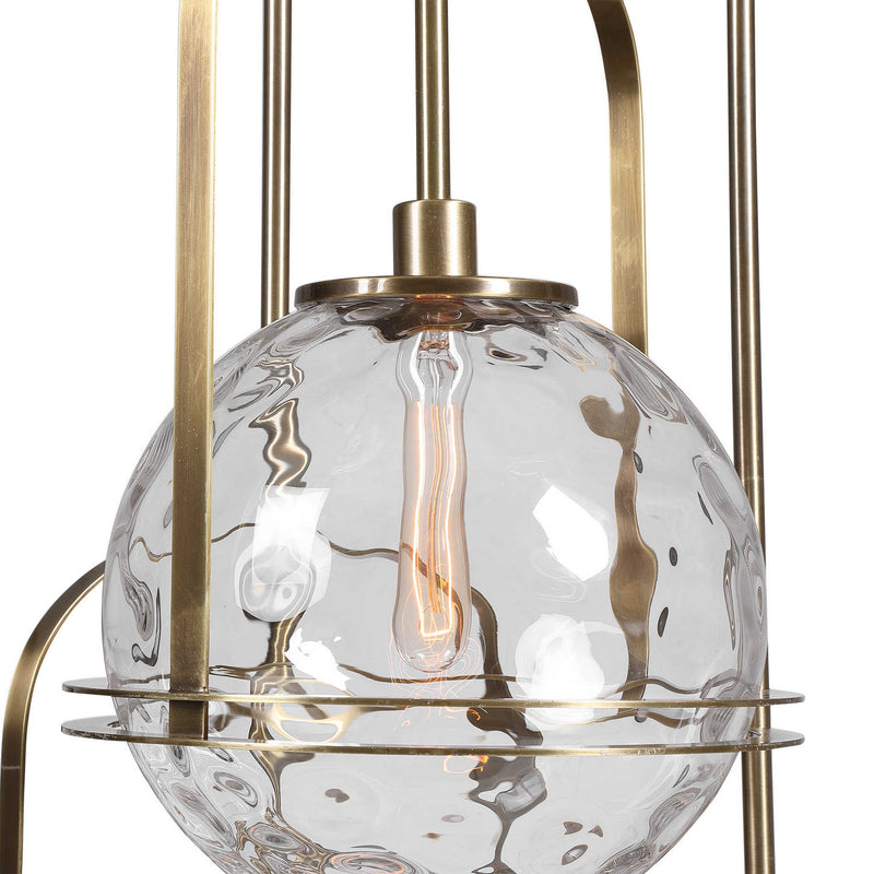 Uttermost 21541 Three Light Pendant, Antique Brass