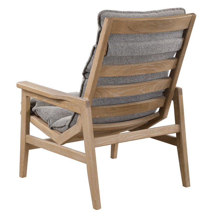 Uttermost 23576 Accent Chair, Solid Oak