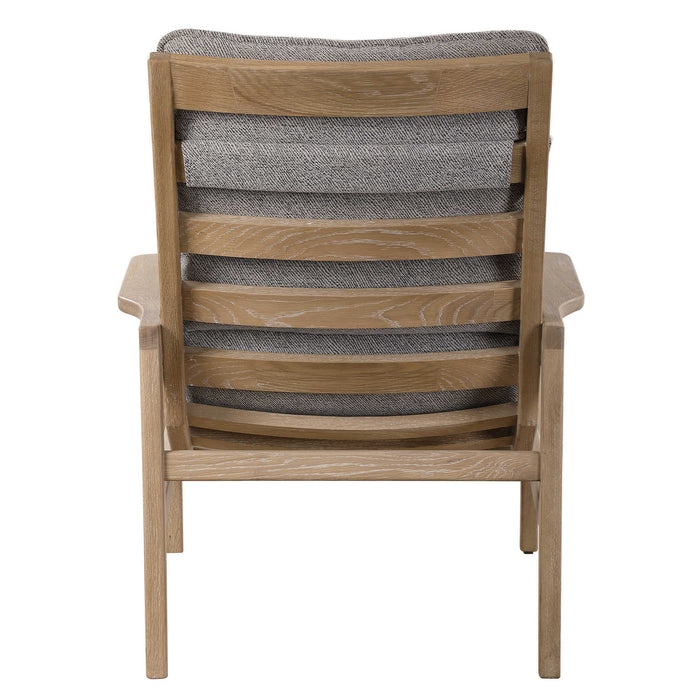 Uttermost 23576 Accent Chair, Solid Oak