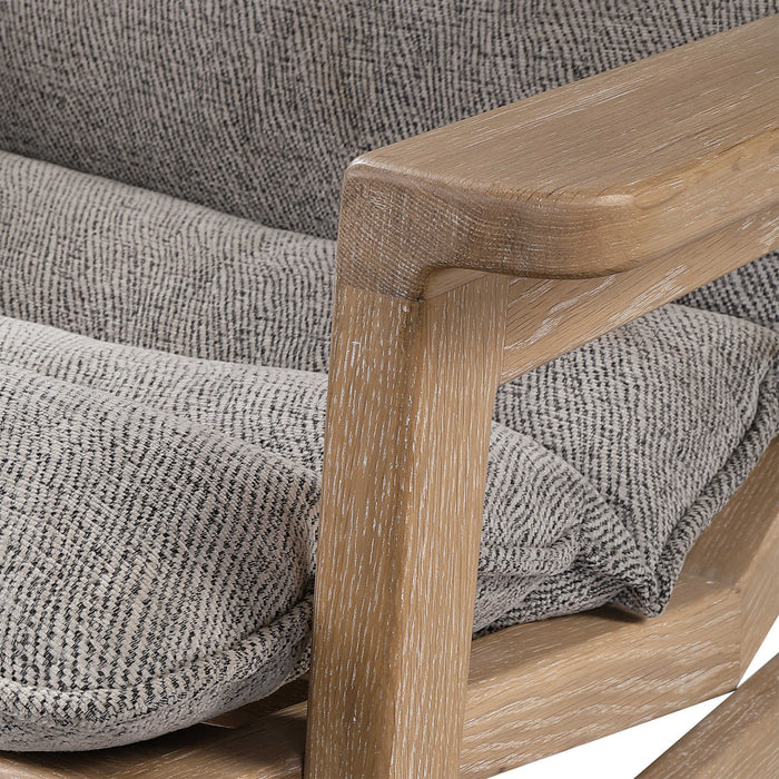 Uttermost 23576 Accent Chair, Solid Oak