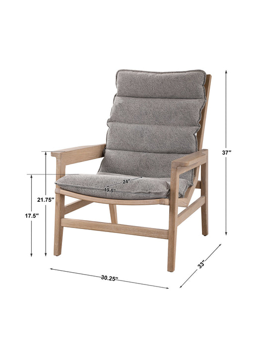 Uttermost 23576 Accent Chair, Solid Oak