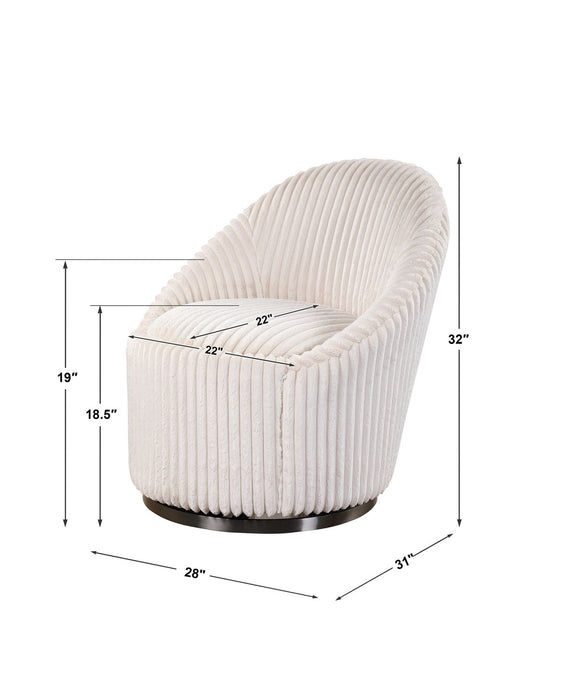 Uttermost 23578 Chair, Stainless Steel
